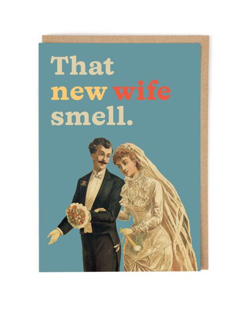 New Wife Smell Wedding Card