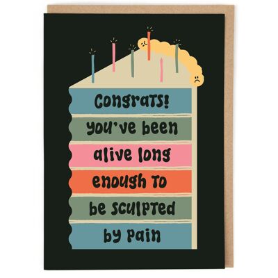 Pain Cake Birthday Card