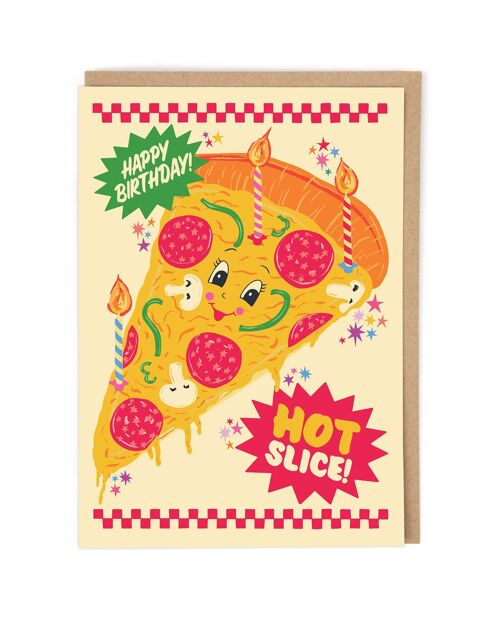 Pizza Hot Slice Birthday Card