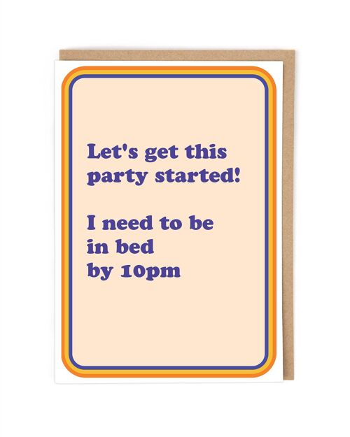 Party Started Birthday Card