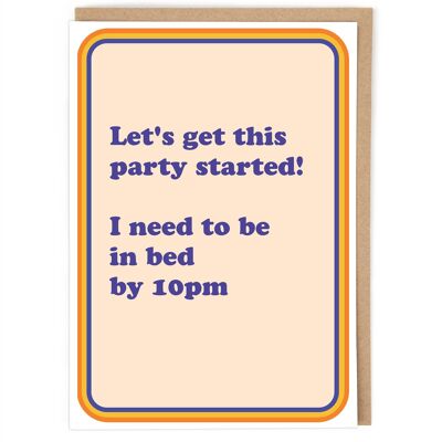 Party Started Birthday Card