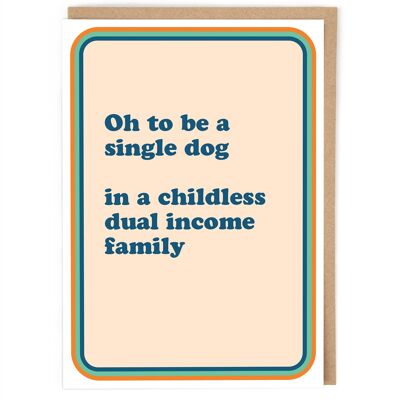 Single Dog Greeting Card