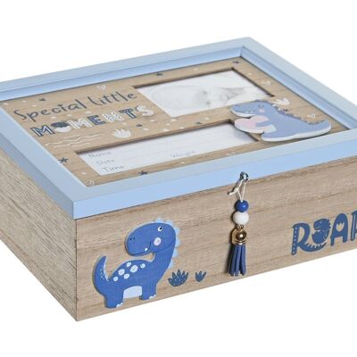 SCATOLA IN MDF 24X19X8,5 DINOSAURO BLU LI205886