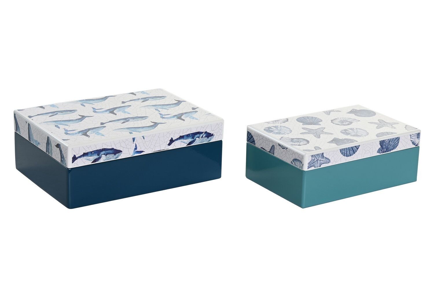 CAJA SET 2 MADERA 20X14,5X7,5 MARINO AZUL CELESTE LM204374