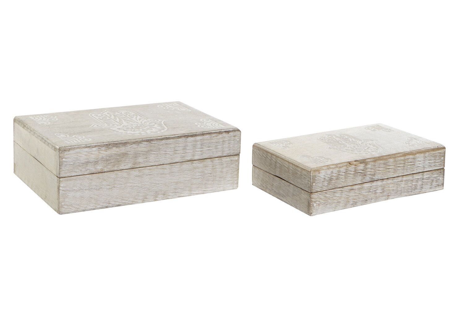 KASTENSATZ 2 GRIFFE 25X17X8 HAMSA DECAPE BRAUN LD186493