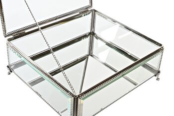 BOITE A BIJOUX METAL VERRE 25X21X10 43CM, BRILLANT JO200020 2