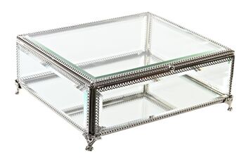 BOITE A BIJOUX METAL VERRE 25X21X10 43CM, BRILLANT JO200020 4