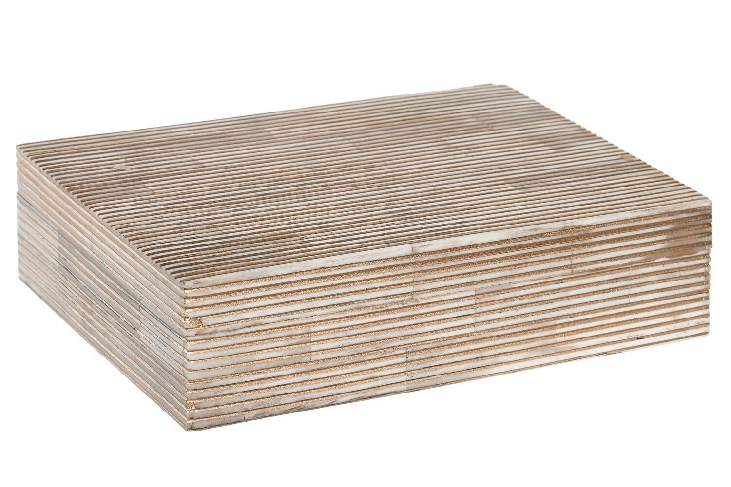 SCATOLA PER GIOIELLI IN RESINA D'OSSO 20,5X13X5,5 CREMA JO204472