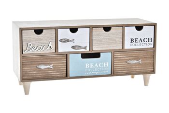 COFFRET A BIJOUX BOIS 40X16X19 MARRON PLAGE LM196416 1