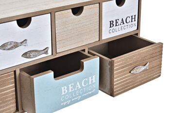 COFFRET A BIJOUX BOIS 40X16X19 MARRON PLAGE LM196416 3