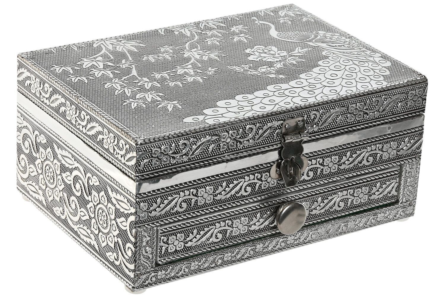 PORTAGIOIE IN LEGNO ALLUMINIO 17,5X12,5X8,5 PAVONE JO211641