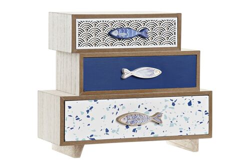 JOYERO MDF 24X11X20,5 PECES AZUL LM196409