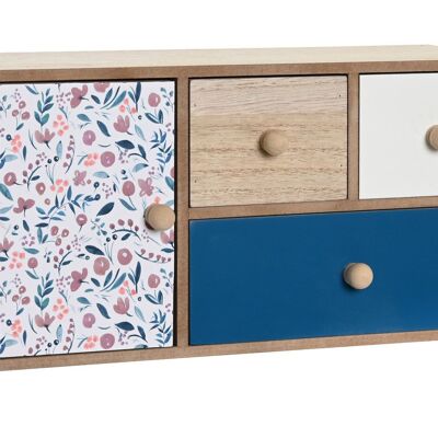 JEWELRY BOX MDF 30X12,5X15 4 DRAWERS MULTICOLOR LD203569