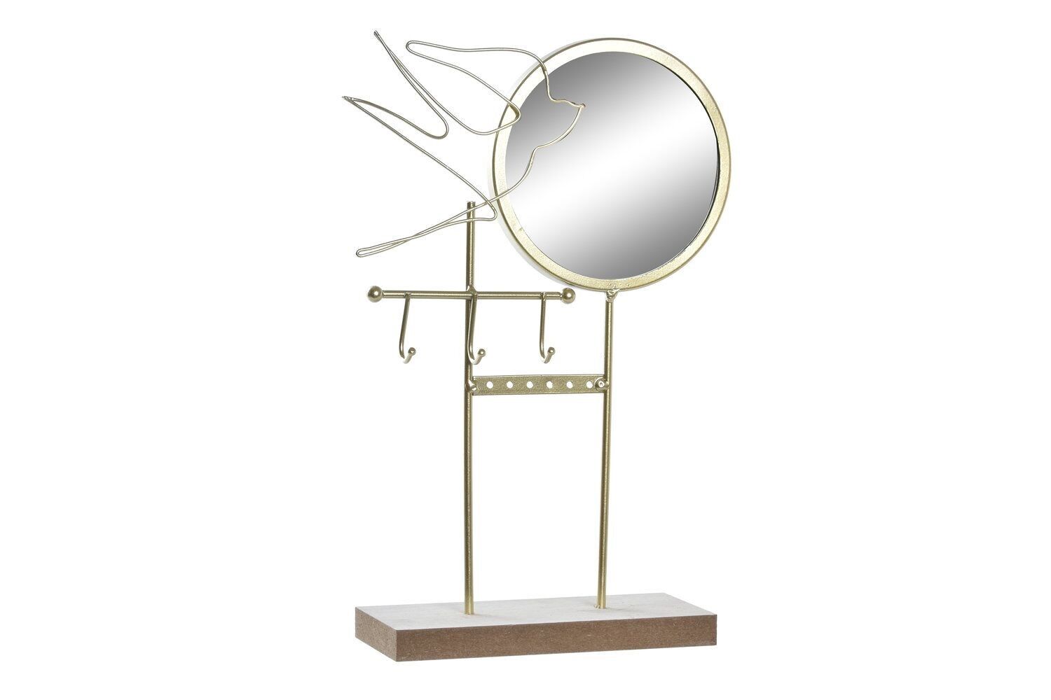 PORTAGIOIELLI METALLO LEGNO 23X7X32 RONDINE DORATA JO196456