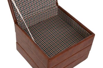 BOITE A BIJOUX PU 13X13,5X11 MARRON JO213068 2