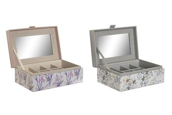 COFFRET A BIJOUX PU 18X12,5X7,5 2 ASSORTIMENTS. LD206686 1