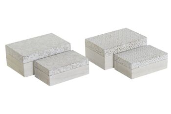 COFFRET A BIJOUX 2 POIGNEES ALUMINIUM 15,5X10X6,5 2 ASSORT. LD205020 2