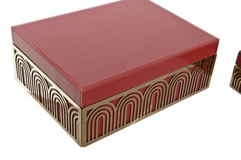 COFFRET A BIJOUX SET 2 METAL MDF 25X18X10 2 ASSORTIMENTS. JO200015 2