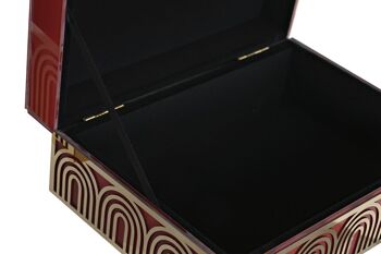 COFFRET A BIJOUX SET 2 METAL MDF 25X18X10 2 ASSORTIMENTS. JO200015 3