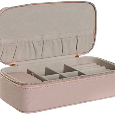 JEWELRY BOX SET 2 PU 20.5X10X6 TRAVEL PALO PINK JO213061