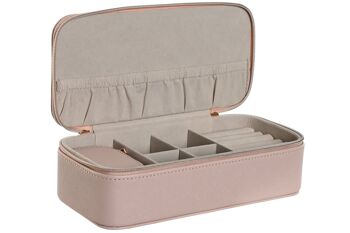 COFFRET A BIJOUX SET 2 PU 20,5X10X6 VOYAGE PALO ROSE JO213061 1