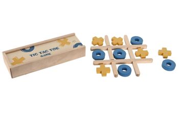 JEU DE SOCIÉTÉ EN BOIS 18X6X3 TIC TAC TOE MULTICOLORE JE210060 2