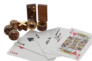 JEU 5 CARTES SHEESHAM 22X16,5X3,5 DOMINO JM211626 4