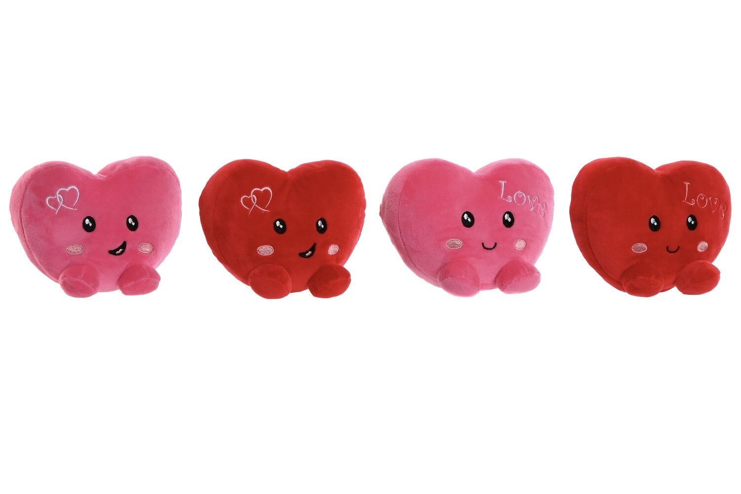 POLYESTER PLUSH 14X5X11 HEART 4 ​​ASSORTMENT PE212717