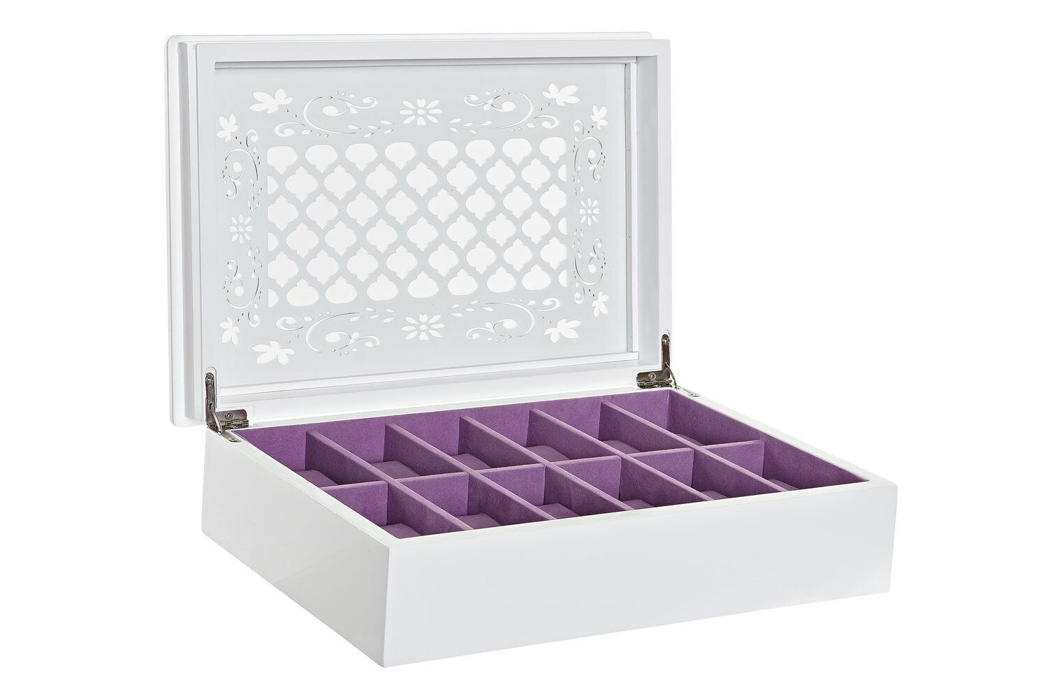 UHRENGEHÄUSE MDF GLAS 29X20X9,5 WEIß JO180166