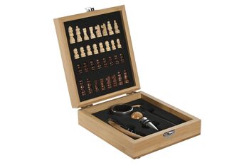 SET DE VIN 6 BAMBOU 15X17X5 ÉCHECS NATURELS RC210715 1