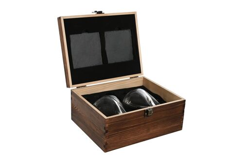 WHISKY SET 7 PINO 25X19,5X12 MARRON RC210721