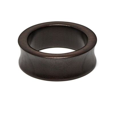 Bracciale concavo in legno nero