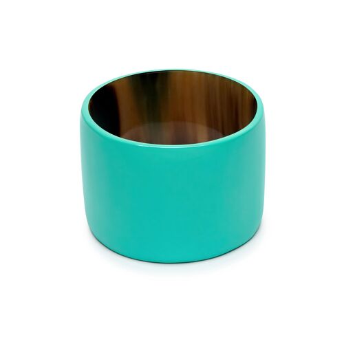 Aquamarine Lacquered Wide horn Bangle