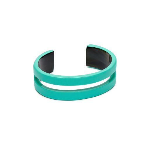 Aquamarine cut-out cuff