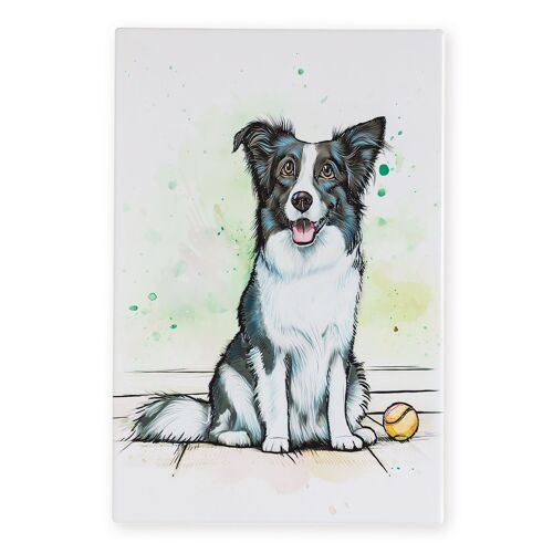 Border Collie Ceramic Tile Picture Plaque Wall Art 30 x 20cm