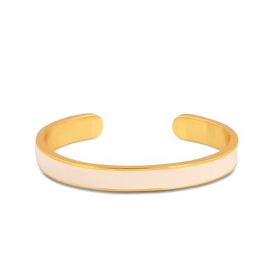 Gold and Cream enamel cuff