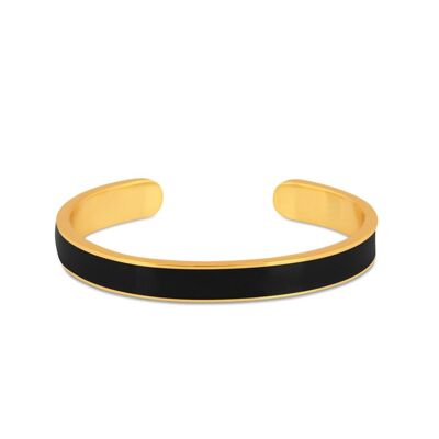 Gold and Black enamel cuff