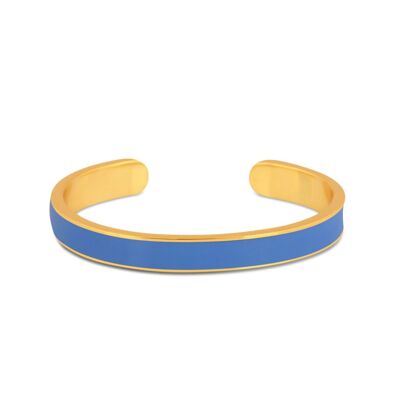 Brazalete de esmalte dorado y azul.