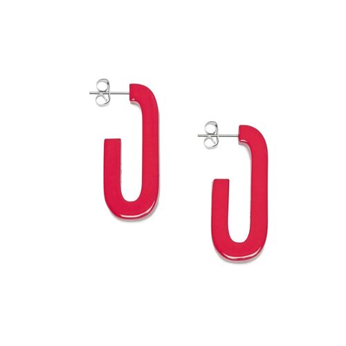 Oblong horn hoop - Red