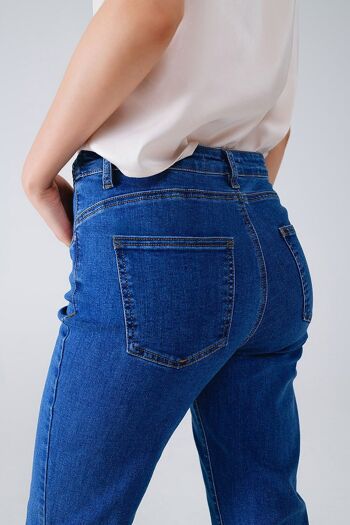 Jean basique en denim bleu foncé avec détail tressé à la taille 6