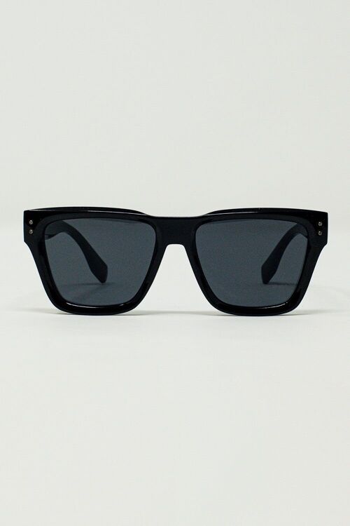 Square Chunky Black Sunglasses
