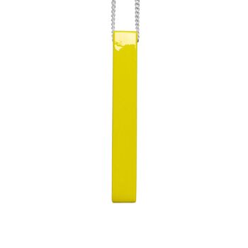 Pendentif corne rectangle Chartreuse - Argent 2