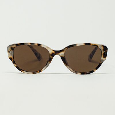 Sonnenbrillen für Damen von HUGO BOSS – Ovale Sonnenbrille in abgestufter Farbe, Braun/Habana
