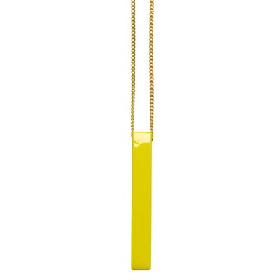 Chartreuse rechteckiger Hornanhänger – Gold