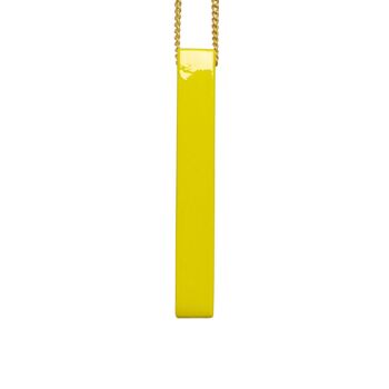 Pendentif corne rectangle Chartreuse - Doré 2