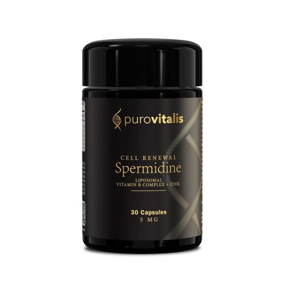 Purovitalis - Fusion de spermidine liposomale 30 gélules - 5 mg + Complexe B et D3