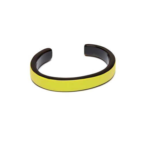 Chartreuse slim lacquered cuff