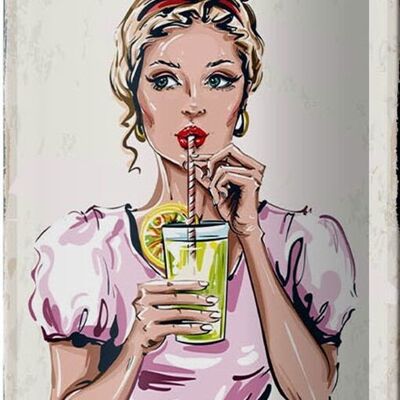 Tin sign Gin & Tonic Liquid Sanity 10x27cm decoration