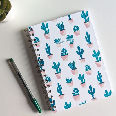 Cuaderno espiral A5 - Tema Cactus
