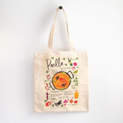 Paella Receta Tote Bag